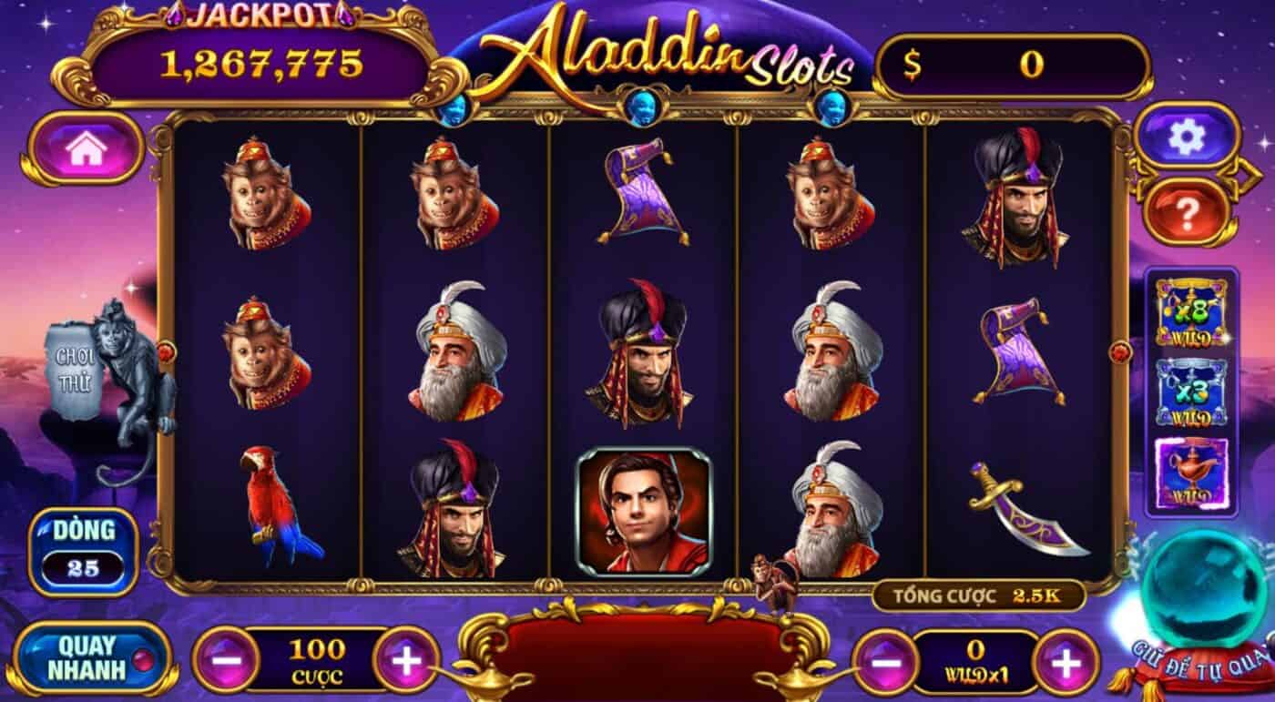 hướng dẫn chơi Aladdin Slots tại 789Club